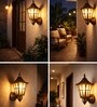 Hurricane Antique Gold Vintage Outdoor Light Set of 1