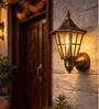 Hurricane Antique Gold Vintage Outdoor Light Set of 2