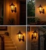 Hurricane Black Vintage Outdoor Light Set of 2