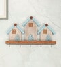 Wooden 5 Hook Hut Keyhanger