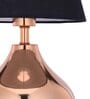 Huzur Iron Table Lamp with Cotton Fabric Lampshade (Gold & White)