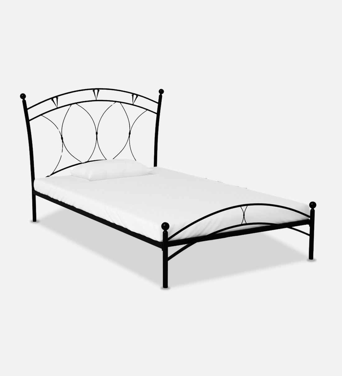 Buy Hydra Metal Single Bed in Black Finish Online Contemporary Single Beds Beds Furniture