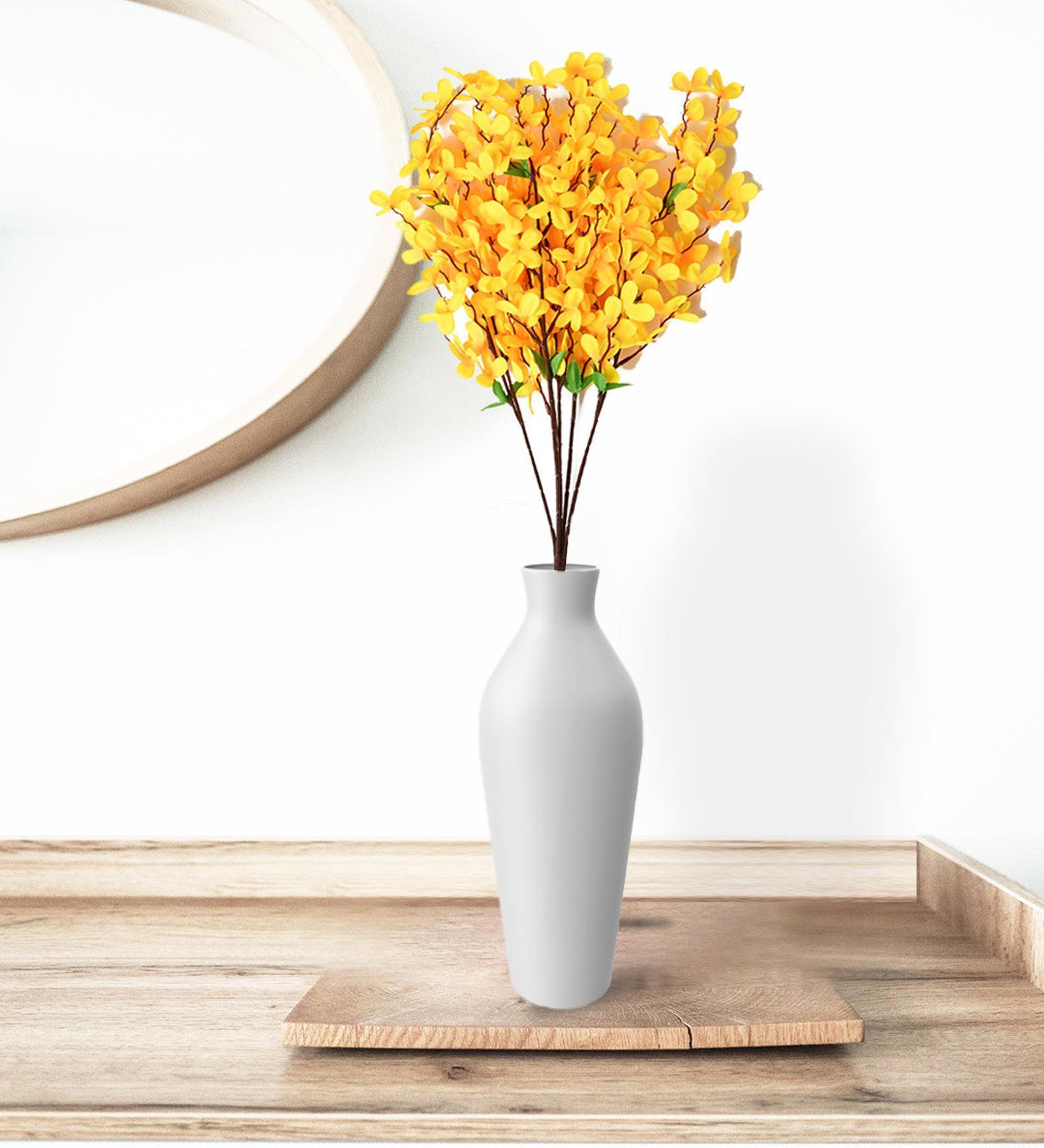 Hyacinth Yellow Fabric & Iron Artificial Flower