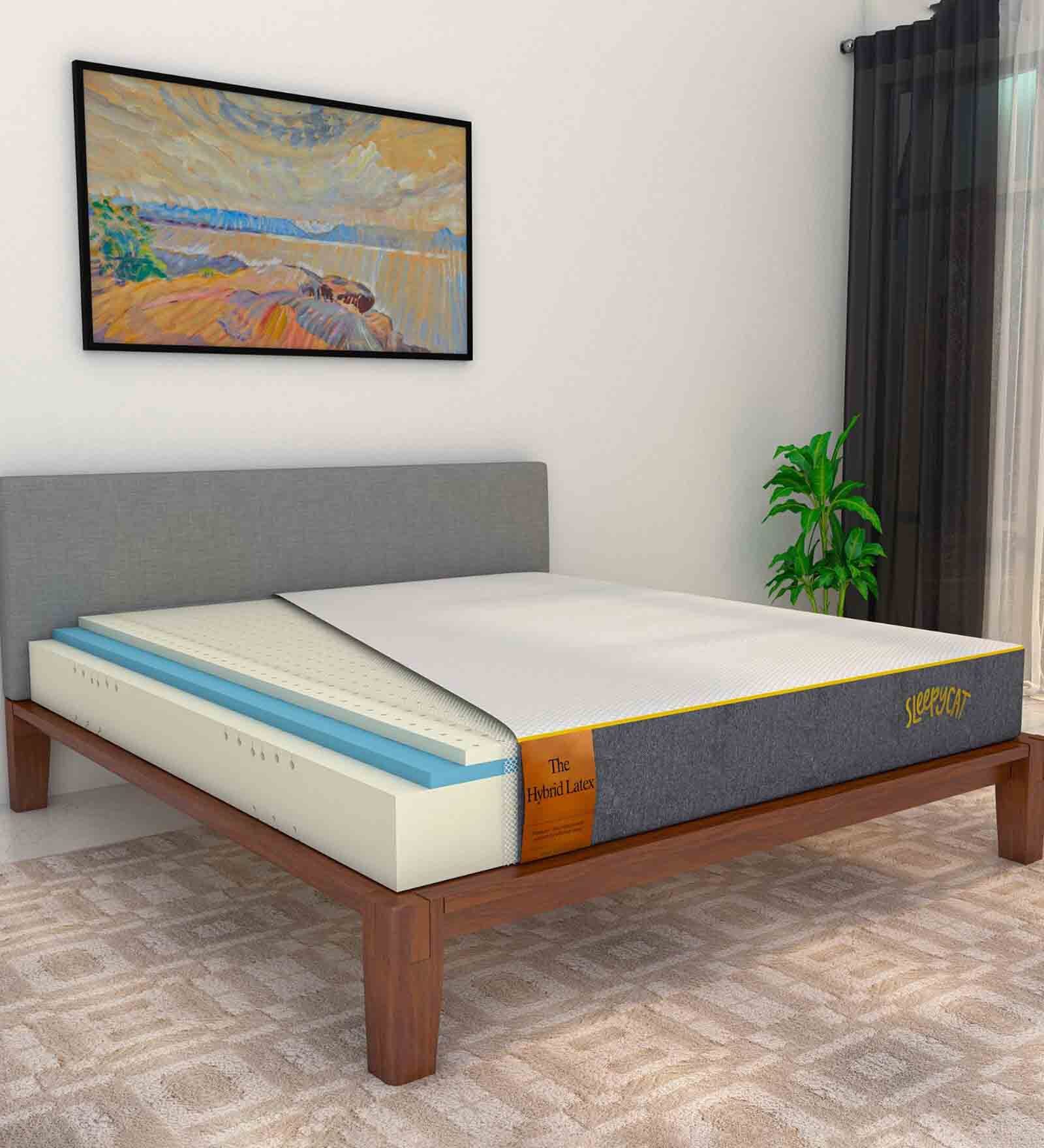 Buy Hybrid Latex With Pinhole Technology 8 inch Memory Foam Mattress In Queen Size at 10 OFF by