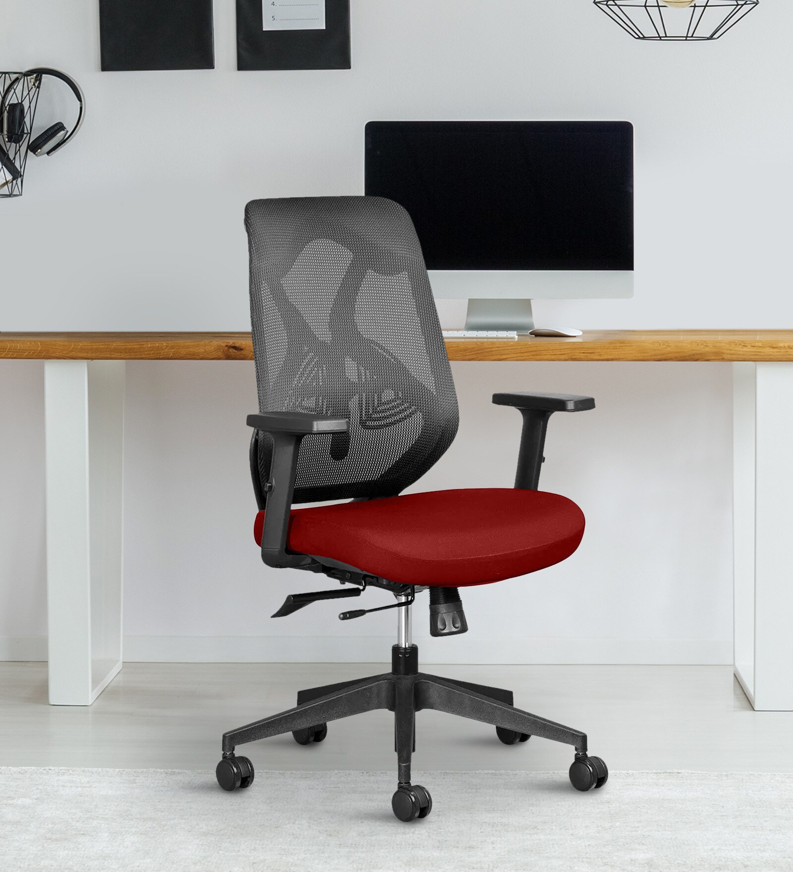 Hydra Breathable Mesh Ergonomic Chair in Red Colour
