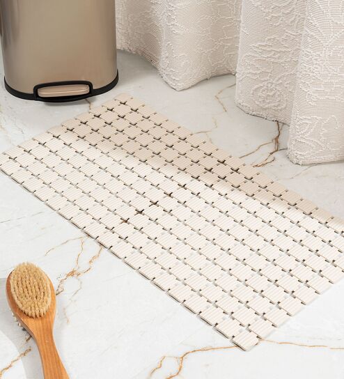 Hydra Beige Anti-Slip Shower Mat 35 X 67 cm