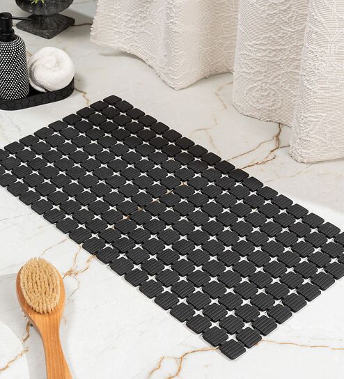 Hydra Black Anti-Slip Shower Mat 35 X 67 cm