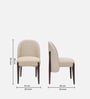 Hyde Fabric Dining Chair In Natural Finish