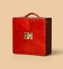 Hyde Leather Portable Bar in Red Colour