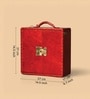 Hyde Leather Portable Bar in Red Colour