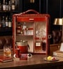 Hyde Leather Portable Bar in Red Colour