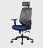 Hydra High Back Ergonomic Chair With Headrest in Blue