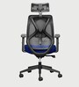 Hydra High Back Ergonomic Chair With Headrest in Blue