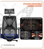 Hydra High Back Ergonomic Chair With Headrest in Blue