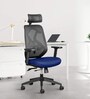 Hydra High Back Ergonomic Chair With Headrest in Blue