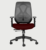 Hydra Medium Back Ergonomic Chair in Maroon Colour