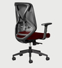 Hydra Medium Back Ergonomic Chair in Maroon Colour