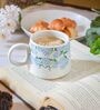 Hydrangea 300ml White (Set of 2) Ceramic Coffee Mug