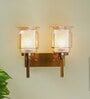 Hylton Dual Light Amber Glass Wall Light