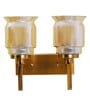 Hylton Dual Light Amber Glass Wall Light