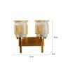 Hylton Dual Light Amber Glass Wall Light
