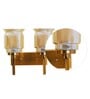 Hylton Dual Light Amber Glass Wall Light