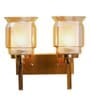 Hylton Dual Light Amber Glass Wall Light