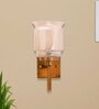 Hylton Single Light Amber Glass Wall Light