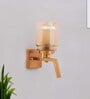 Hylton Single Light Amber Glass Wall Light