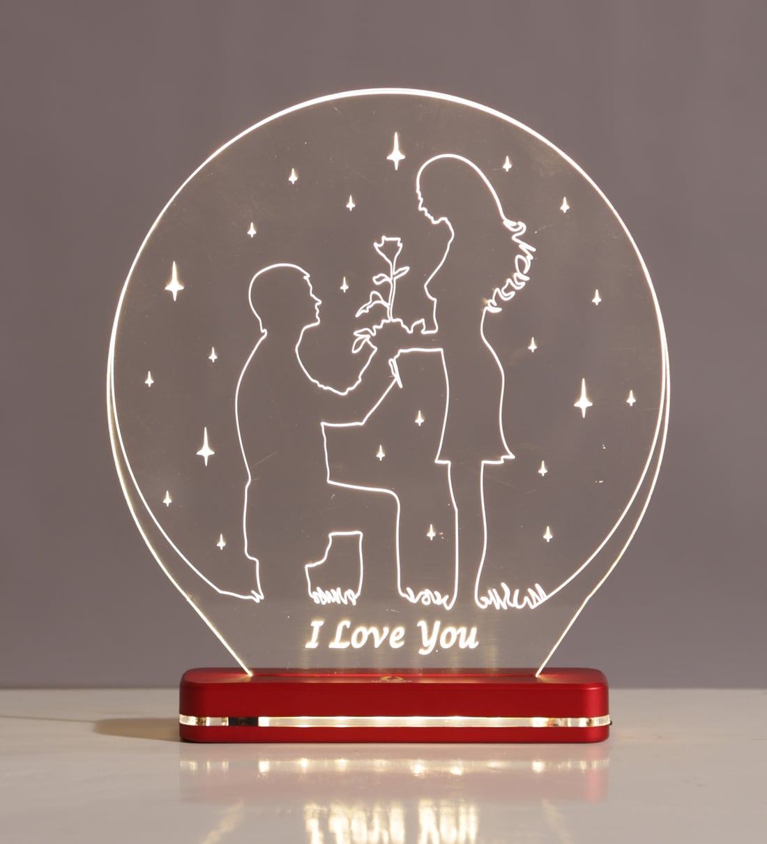 I Love You ABS Plastic LED Table Lamp, 