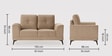 Ipoh Fabric 2 Seater Sofa In Beige Colour