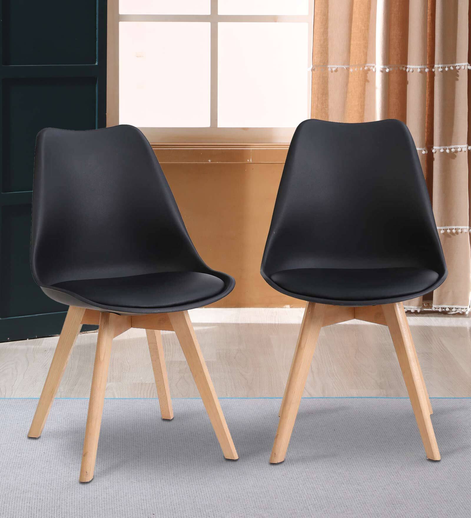 I Classic Zeta Iconic Chair (Set of 2) on Black Colour