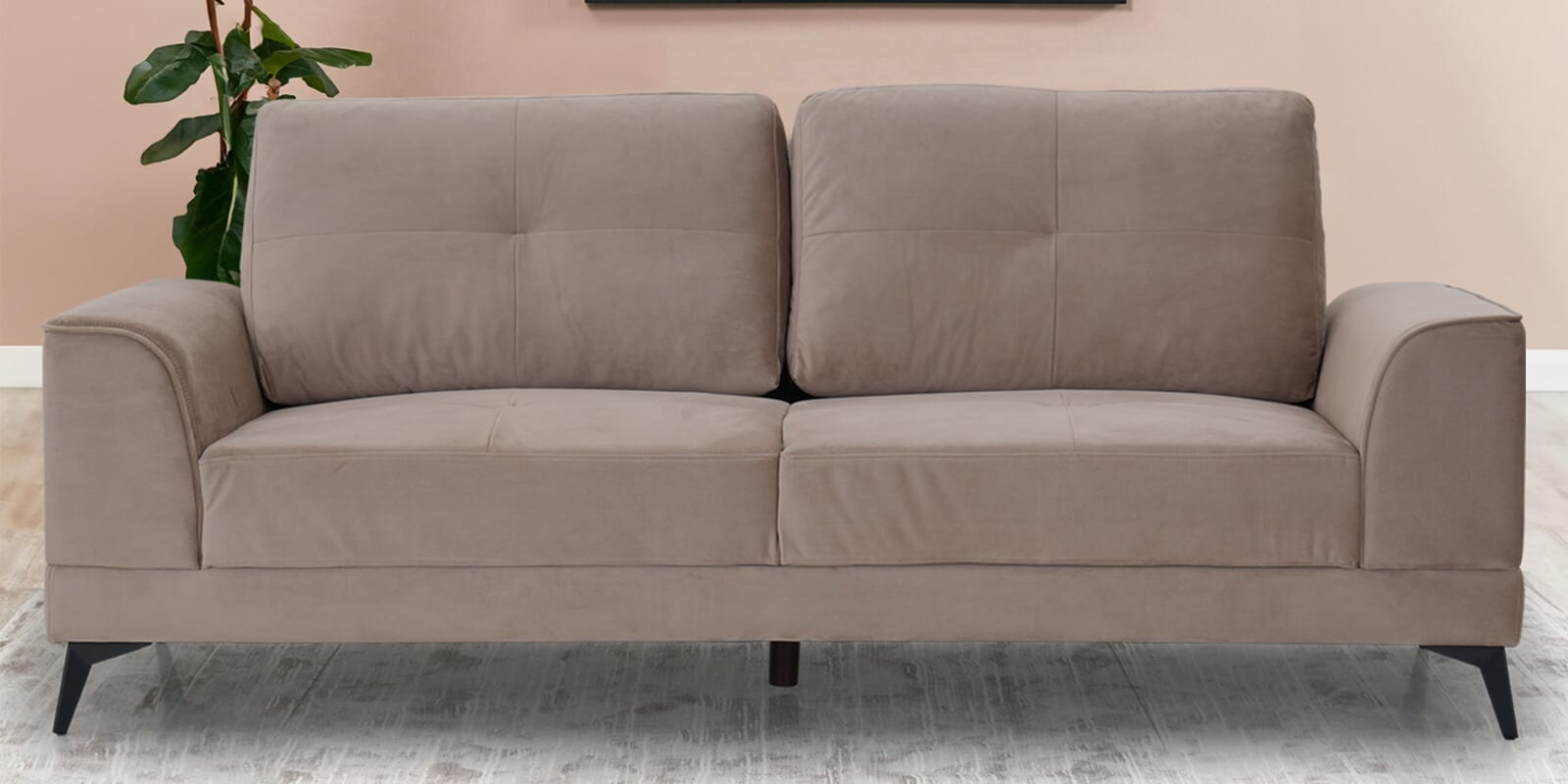 Ipoh Fabric 3 Seater Sofa in Cream Colour