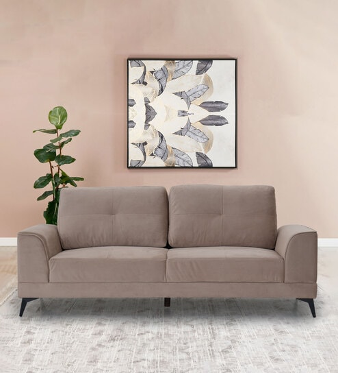 Ipoh Fabric 3 Seater Sofa in Cream Colour