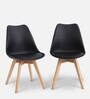 I Classic Zeta Iconic Chair (Set of 2) on Black Colour