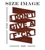 I Don't Give A Fuck Brown MDF Wall Art