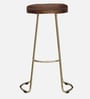 Ian Metal Bar Stool In Gold Colour