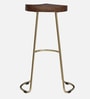 Ian Metal Bar Stool In Gold Colour