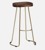 Ian Metal Bar Stool In Gold Colour