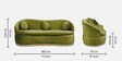 Ibiza Velvet 3 Seater Sofa in Lime Green Colour