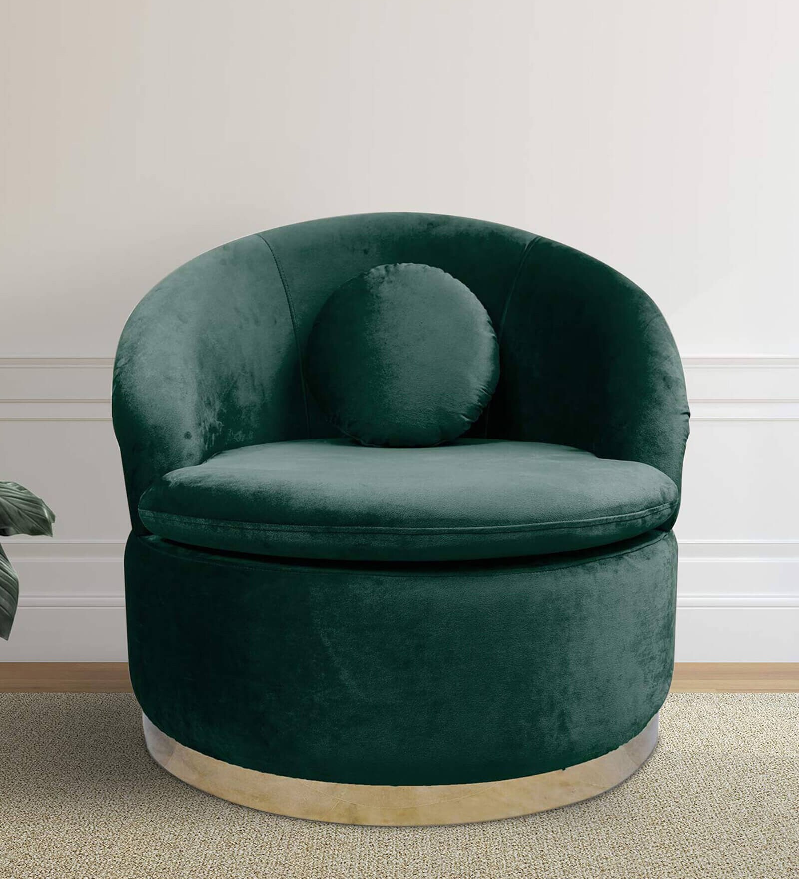 Ibiza Velvet 1 Seater Sofa in Dark Green Colour Ibiza Velvet 1 Seater Sofa in Dark Green Colour
