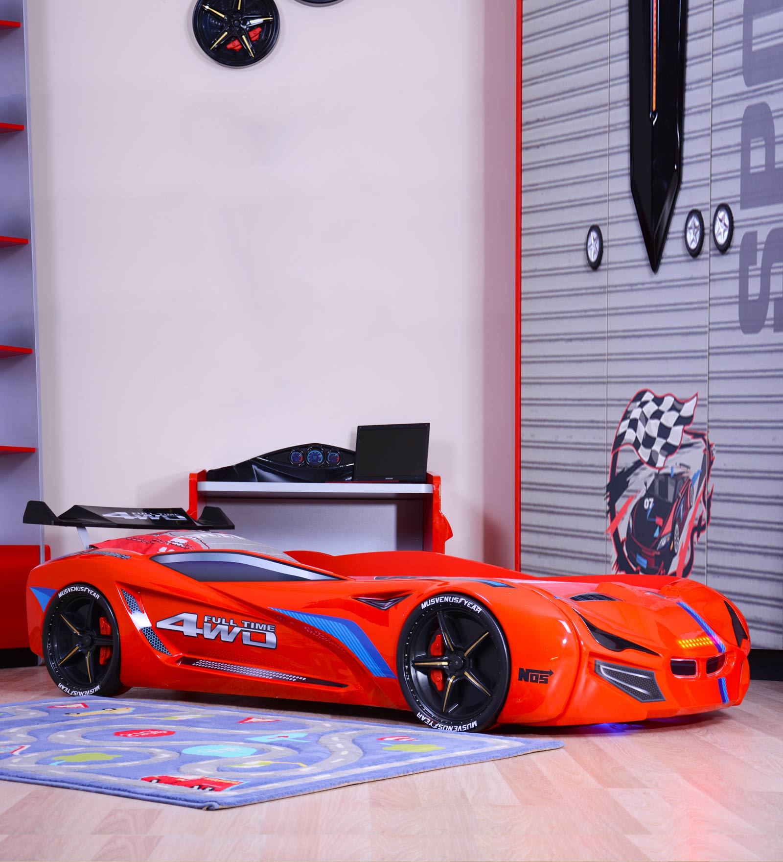 IBMV Car Bed In Red Colour