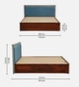 Ibiza Sheesham Wood King Size Bed In Honey Oak Finish With Box Storage