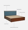 Ibiza Sheesham Wood Queen Size Bed In Honey Oak Finish With Box Storage