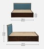 Ibiza Sheesham Wood Queen Size Bed In Provincial Teak Finish With Box Storage
