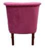 Ibiza Solid Wood Slipper Chair with Magenta Velvet Upholstery & Base In Honey Oak Finish