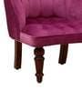 Ibiza Solid Wood Slipper Chair with Magenta Velvet Upholstery & Base In Honey Oak Finish
