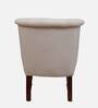 Bethel Velvet Slipper Chair In Beige Colour
