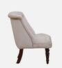 Bethel Velvet Slipper Chair In Beige Colour