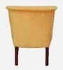 Bethel Velvet Slipper Chair In Yellow Colour